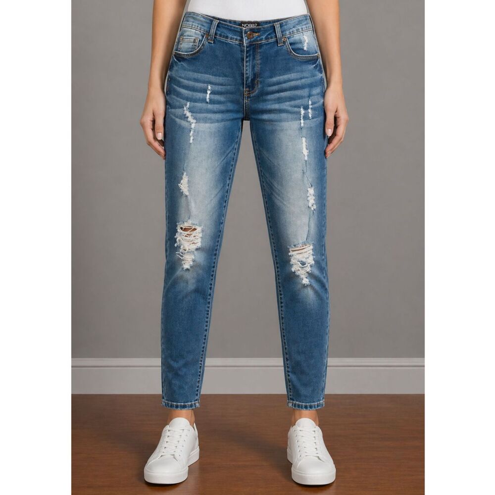 Indero Distressed Jeans Blue 5
